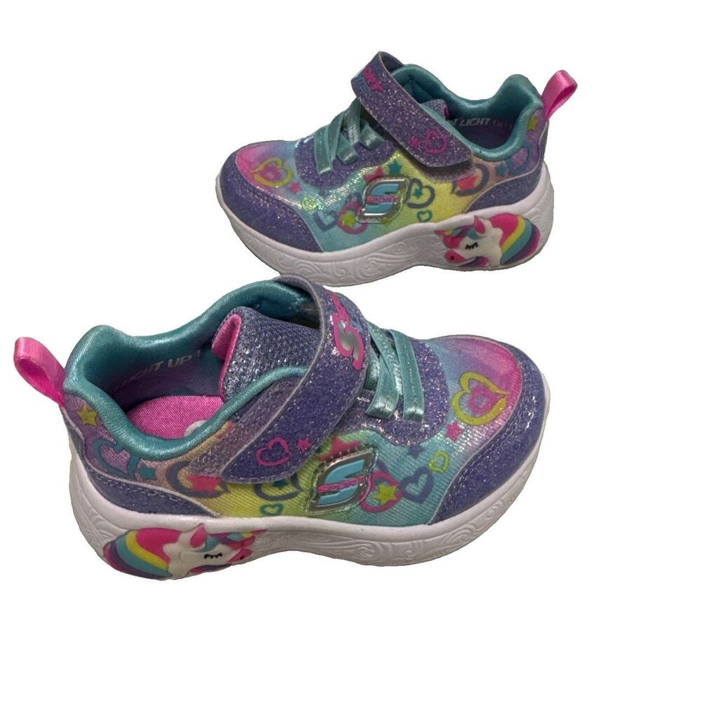 S Sport by Skechers Alina Hearts Pink Light-Up Sneakers Toddler Girls 6T